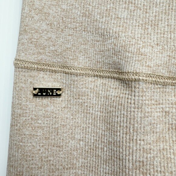 LUNE ACTIVE Ribbed Sport Luna Beige Leggings‎ Size M - Picture 7 of 9